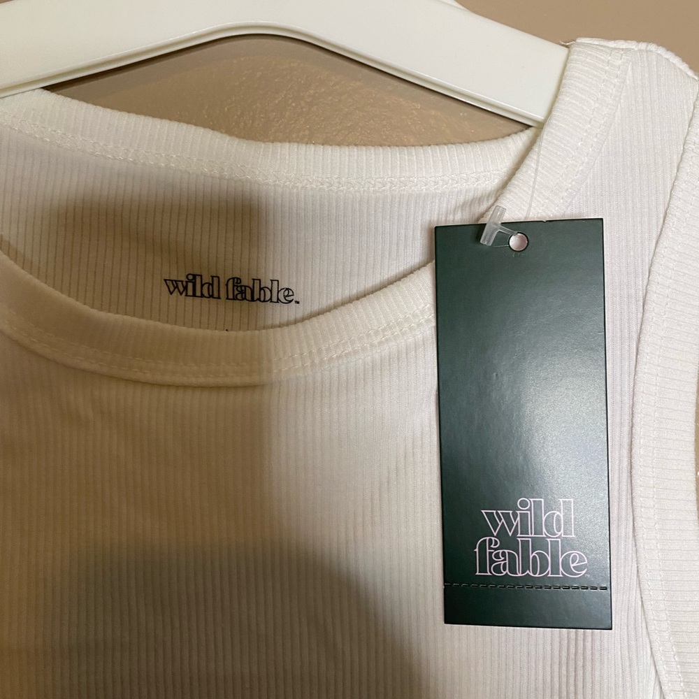 Wild Fable‎ Cream Ribbed Tee - Picture 4 of 4